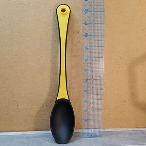 Trudeau Yellow and Black Silicone Cooking Spoon